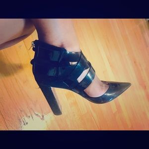 Jimmy Choo Black Strapped Pump